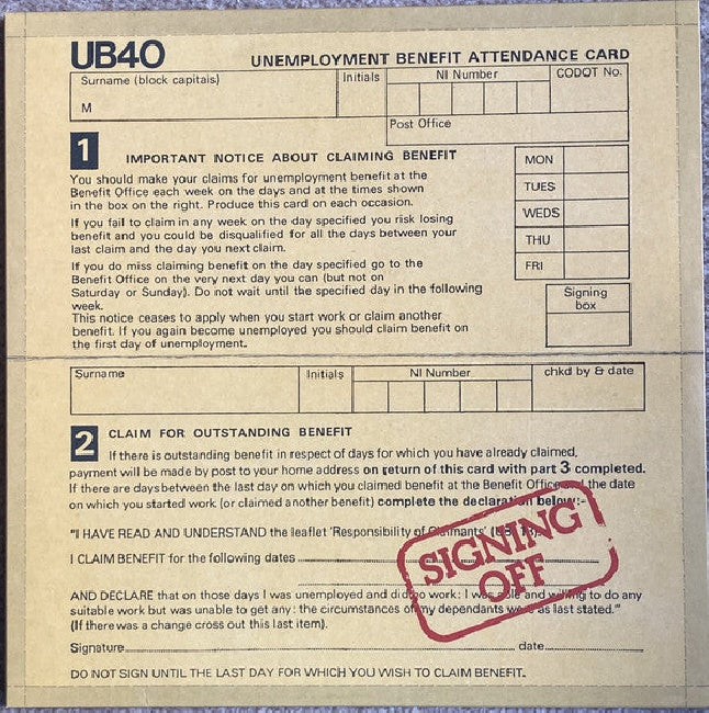 UB40 - Signing off (LP)