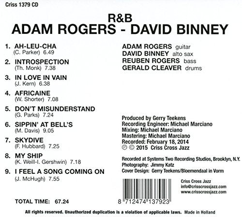 Adam Rogers (2), David Binney - R&amp;B (used CD)