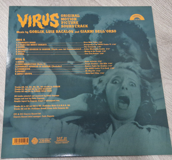 Goblin, Luis Bacalov And Gianni Dell'Orso - Virus (Original Motion Picture Soundtrack) (LP)