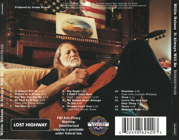 Willie Nelson - It Always Will Be (CD)