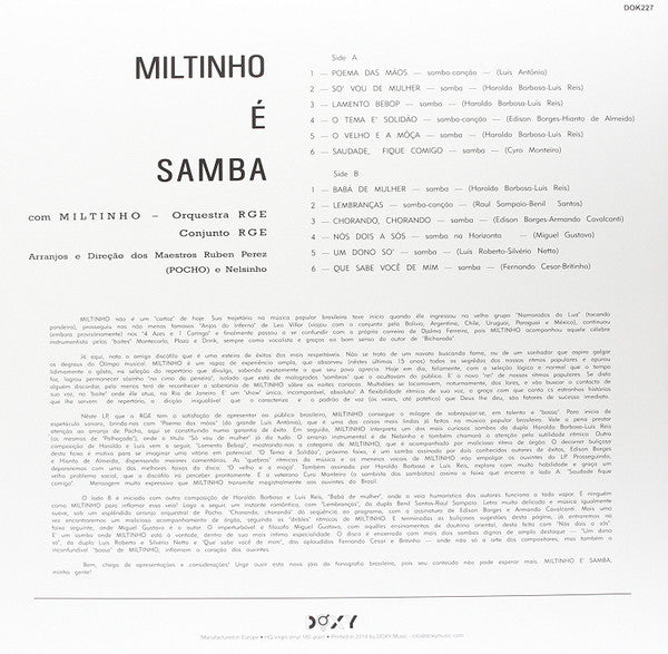 Miltinho - Miltinho É Samba (cd + lp)