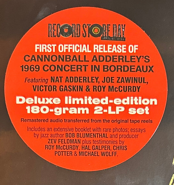 Cannonball Adderley - Burnin' In Bordeaux: Live in France 1969 (LP)