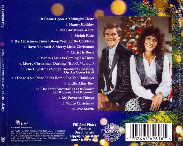 Carpenters - Christmas Once More (CD)