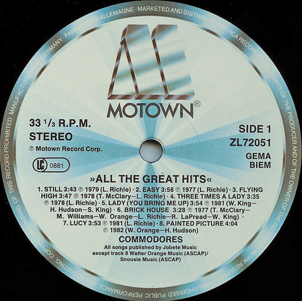 Commodores - All The Great Hits (second hand LP)