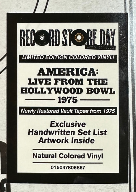 America (2) - Live From The Hollywood Bowl 1975 (LP)