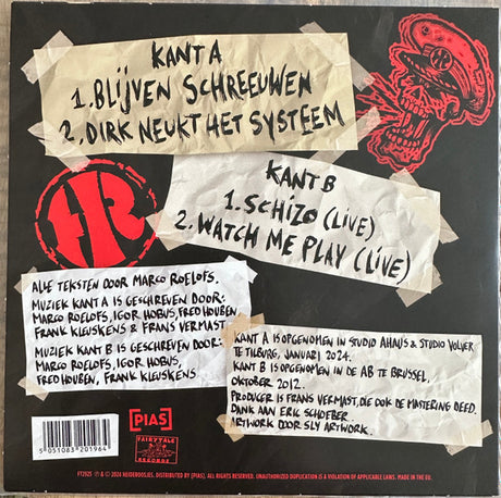 Heideroosjes - Blijven Schreeuwen (7-inch single)